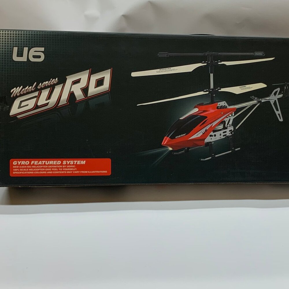 UDI R/C U6 Gyro Featured System Helicopter Metal Series - Red